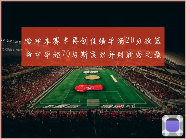 哈珀本赛季再创佳绩单场20分投篮命中率超70与斯莫尔并列新秀之最